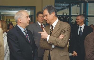 Brgermeister Klein mit Finanzminister Stratthaus
