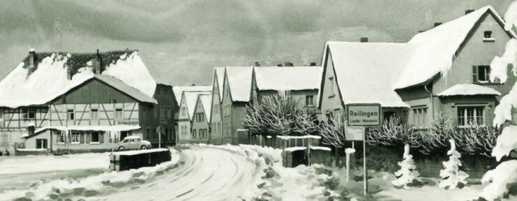 Postkarte Reilingen im Winter