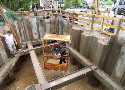 Eine zweite Wasserf�rderleitung wurde nach Hockenheim verlegt