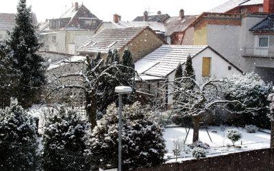 Schnee Anfang Mrz in Reilingen