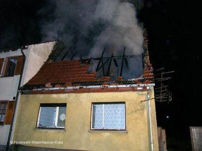 Brand im Dachstuhl