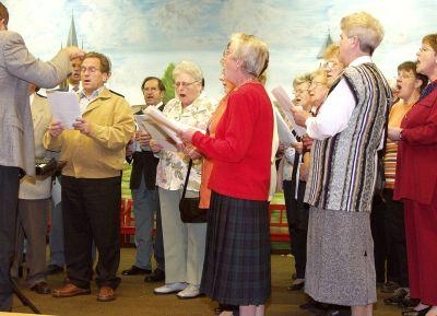 Der evang. Kirchenchor beim Wendelinsfest