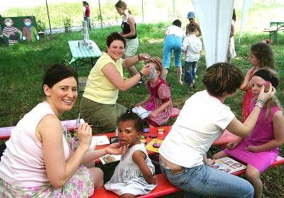 Auch an die Kleinsten wurde gedacht: Kinderschminken