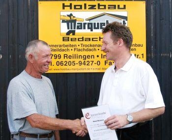 30-jhriges Firmenjubilum bei der Firma Marquetant Holzbau