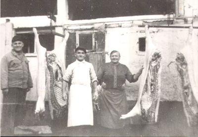 Schlachtfest im Jahre 1958 in der Kirchenstrae 