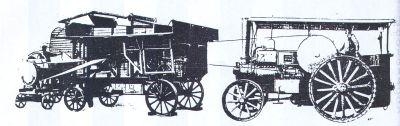 Eine alte Dreschmaschine