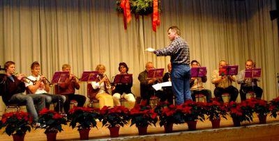 Der Posaunenchor begleitete Weihnachtslieder