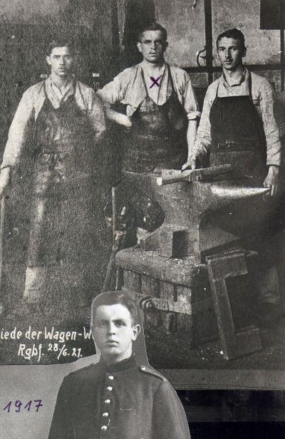 Georg Mitsch als Feuerschmied im Rangierbahnhof MA 1921 