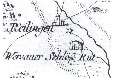1794: die Ruine Wersau auf der Kriegskarte von L. Rheinwald