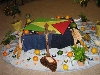 Der Altar war in den Farben Guyanas geschmckt
