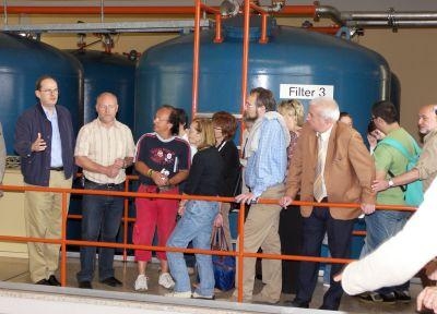 Die Besucher im Reilinger Wasserwerk