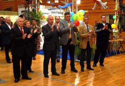 Brgermeister Walter Klein bei der Gewerbeschau