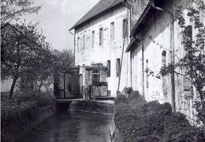 1966: der Kraichbach vor der Einmndung in die Turbine