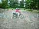 Konzentration beim Fahrradturnier 