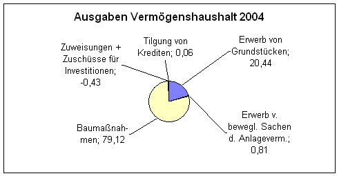 Schaubild Ausgaben Vermgenshaushalt 2004